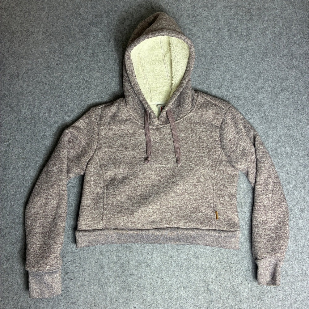 Avalanche Hoodie Womens Large Purple Excellent Cropped Sherpa Hood Thumbholes